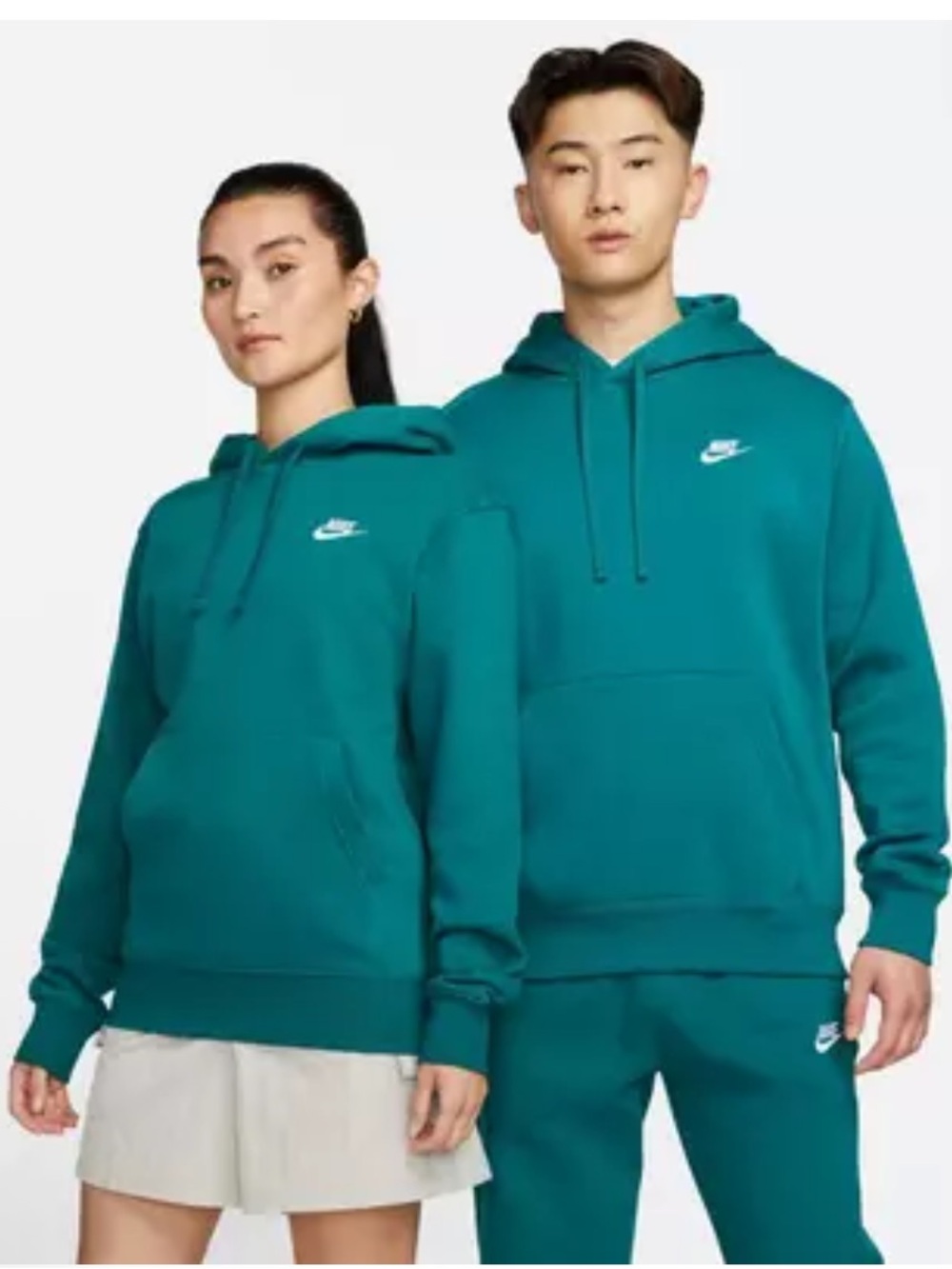 Nike Men's Sportswear Club Fleece Pullover Hoodie-Teal Unisex Athleisure Casual